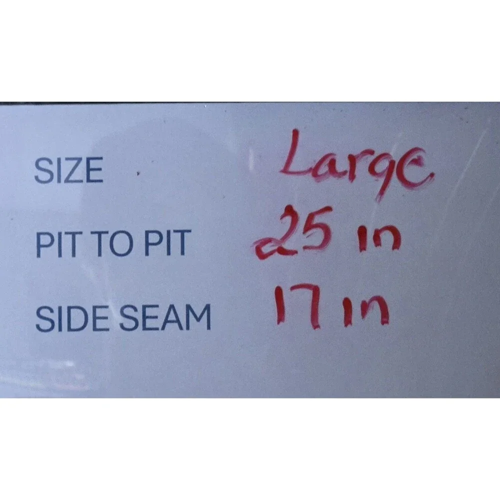 Guess Los Angeles T Shirt Mens Large Mustard Blue White Vertical Stripe Crewneck - Picture 6 of 6